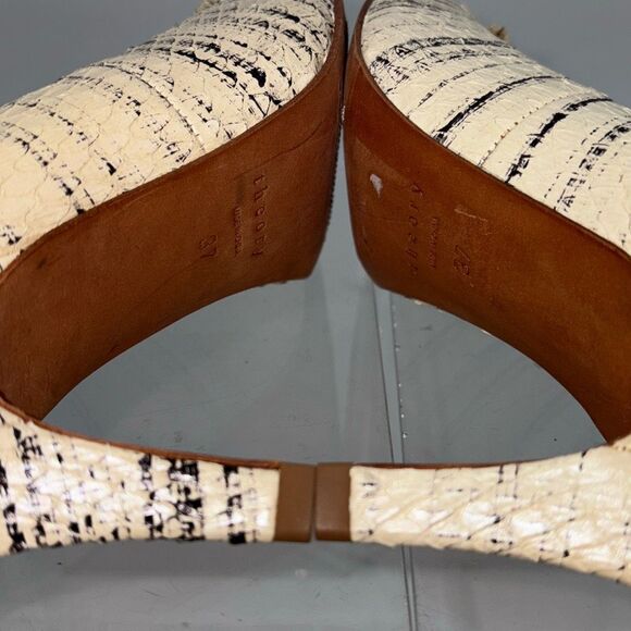 Theory Leather City Pump Pointed Toe Kitten Heel Cream‎ Black 37/6.5 - Picture 14 of 14